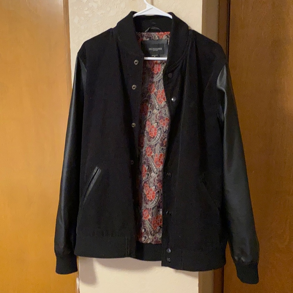 Obey bomber jacket. Corduroy and pleather